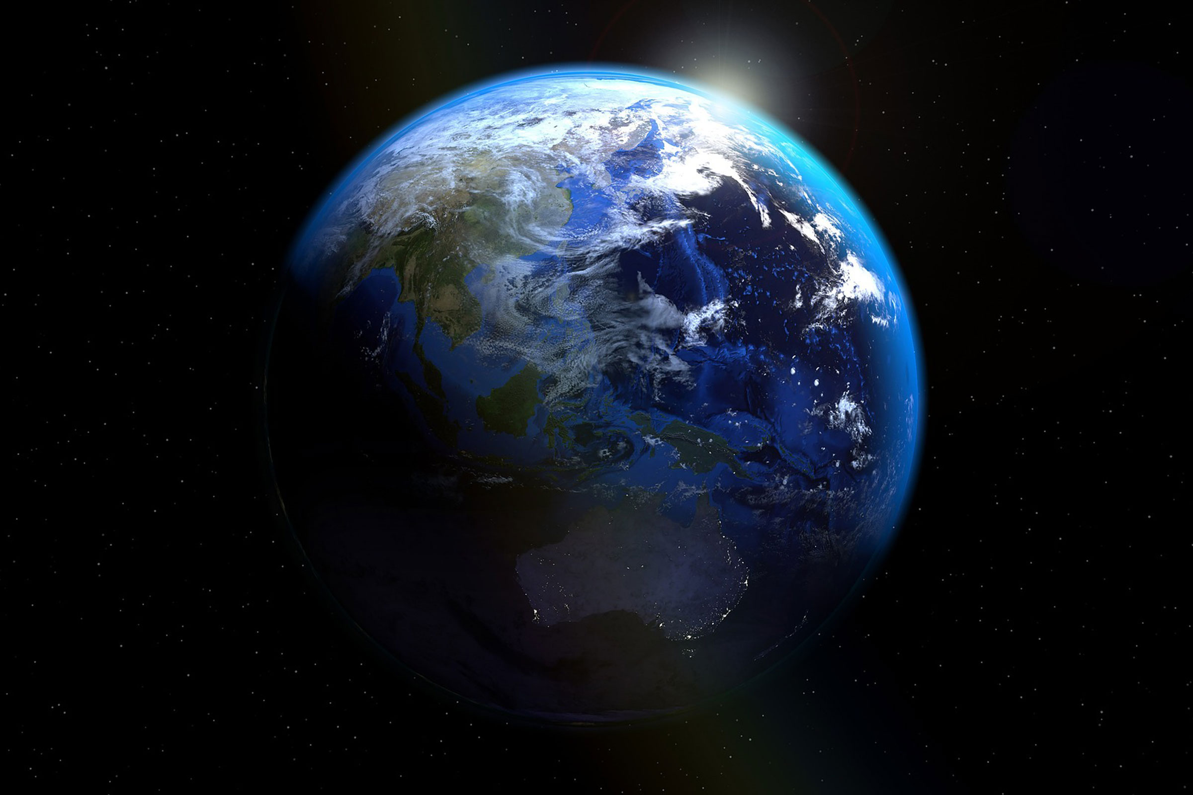 View of earth from space