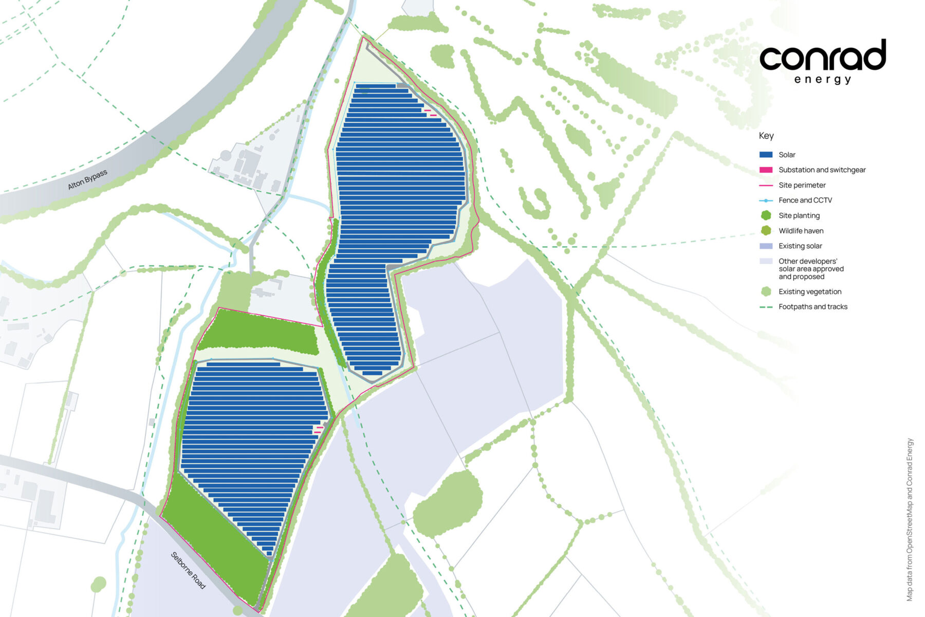 Chilberry Solar Farm proposed plan - central